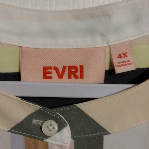 EVRI Sleeveless Striped Blouse size 4X. - Picture 2 of 4